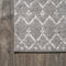 Moroccan Hype Boho Vintage Diamond Area Rug Gray/Ivory