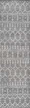 Moroccan Hype Boho Vintage Diamond Area Rug Gray/Ivory