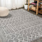 Moroccan Hype Boho Vintage Diamond Area Rug Gray/Ivory