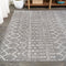 Moroccan Hype Boho Vintage Diamond Area Rug Gray/Ivory