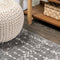 Moroccan Hype Boho Vintage Diamond Area Rug Gray/Ivory