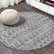 Moroccan Hype Boho Vintage Diamond Area Rug Gray/Ivory