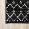 Moroccan Hype Boho Vintage Diamond Area Rug Black/Ivory