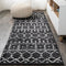 Moroccan Hype Boho Vintage Diamond Area Rug Black/Ivory