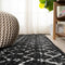 Moroccan Hype Boho Vintage Diamond Area Rug Black/Ivory