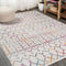 Moroccan Hype Boho Vintage Diamond Area Rug Ivory/Multi