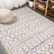 Moroccan Hype Boho Vintage Diamond Area Rug Ivory/Multi