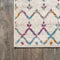 Moroccan Hype Boho Vintage Diamond Area Rug Ivory/Multi