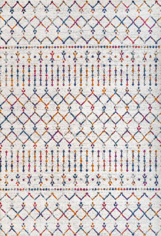 Moroccan Hype Boho Vintage Diamond Area Rug Cream/Multi - JONATHAN Y