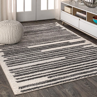 Khalil Modern Berber Stripe Area Rug - JONATHAN Y