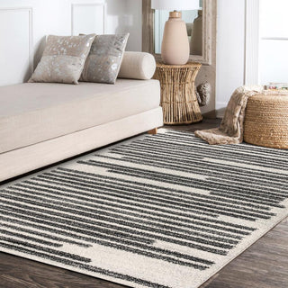 Khalil Modern Berber Stripe Area Rug - JONATHAN Y