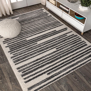 Khalil Modern Berber Stripe Area Rug - JONATHAN Y