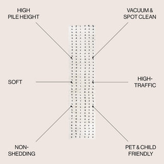 Pele Modern Geometric Dot Shag Area Rug