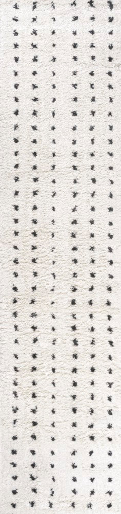 Pele Modern Geometric Dot Shag Area Rug