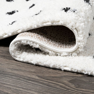 Pele Modern Geometric Dot Shag Area Rug