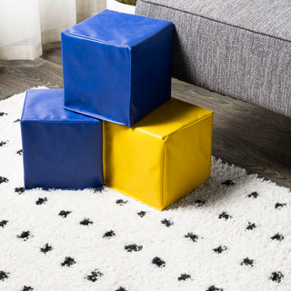 Pele Modern Geometric Dot Shag Area Rug