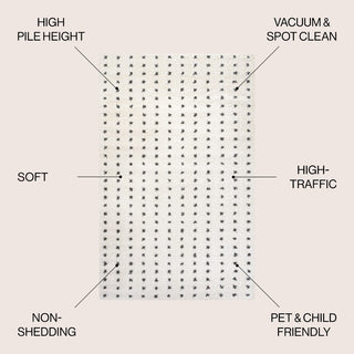 Pele Modern Geometric Dot Shag Area Rug