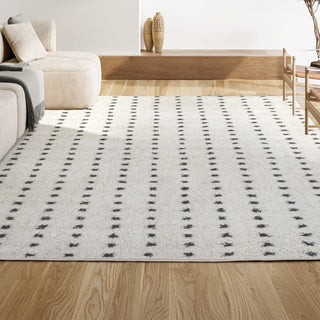 Pele Modern Geometric Dot Shag Area Rug