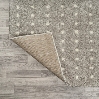 Pele Modern Geometric Dot Shag Area Rug
