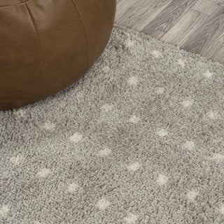 Pele Modern Geometric Dot Shag Area Rug
