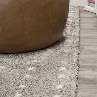 Pele Modern Geometric Dot Shag Area Rug