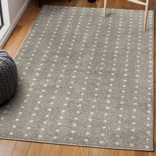 Pele Modern Geometric Dot Shag Area Rug