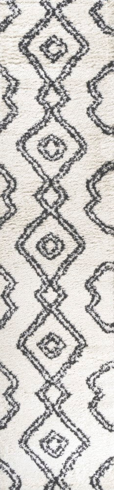 Deia Moroccan Style Diamond Shag Area Rug