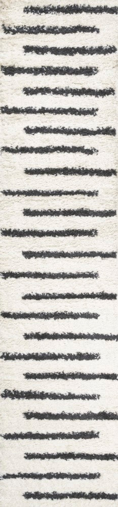 Alaro Berber Stripe Shag Area Rug