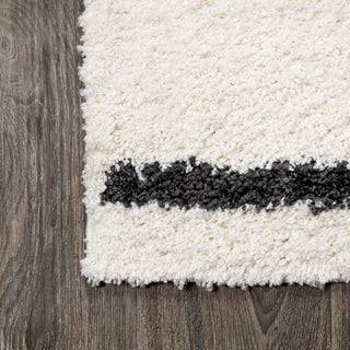 Alaro Berber Stripe Shag Area Rug