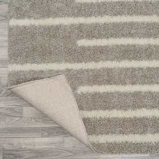 Alaro Berber Stripe Shag Area Rug