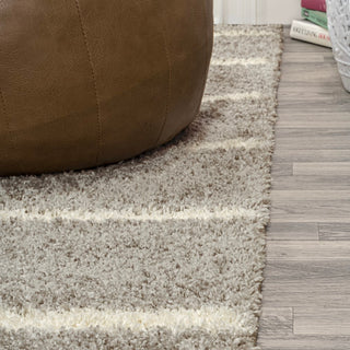 Alaro Berber Stripe Shag Area Rug