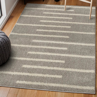 Alaro Berber Stripe Shag Area Rug
