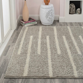 Alaro Berber Stripe Shag Area Rug
