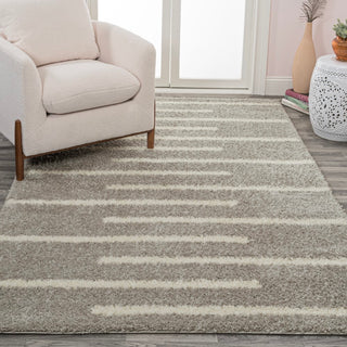 Alaro Berber Stripe Shag Area Rug
