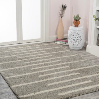 Alaro Berber Stripe Shag Area Rug