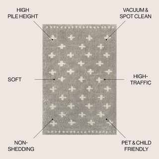 Cristo Berber Geometric Shag Area Rug