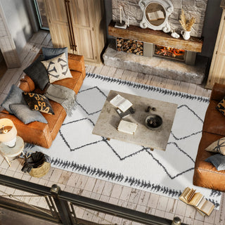 Calvia Moroccan Diamond Shag Area Rug