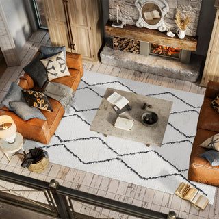 Catala Moroccan Diamond Shag Area Rug