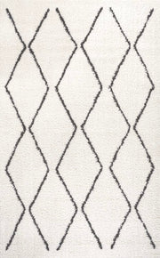 Catala Moroccan Diamond Shag Area Rug