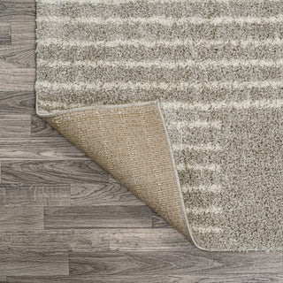 Petra Abstract Stripe Geometric Shag Area Rug