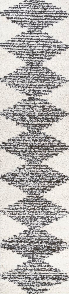 Elm Diamond Stripe Geometric Shag Area Rug