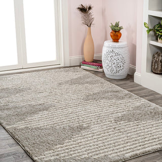 Elm Diamond Stripe Geometric Shag Area Rug