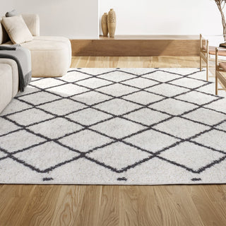 Cami Moroccan Style Diamond Shag Area Rug