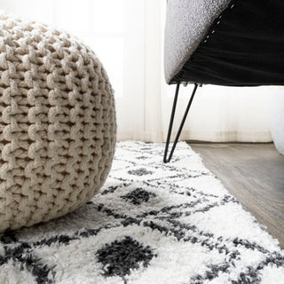 Caimari Moroccan Diamond Shag Area Rug