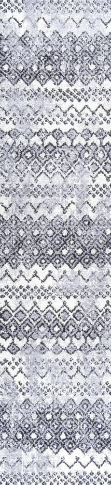 Azmar Moroccan Geometric Distressed Area Rug - JONATHAN Y