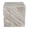 Felix 15" Contemporary Natural Marble Handmade Cube End Table