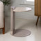 Evelyn 16" Contemporary Natural Marble/Metal Handmade C-Shaped End Table