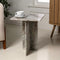 Cecil 14" Contemporary Natural Marble Handmade T-Shaped End Table