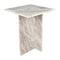 Cecil 14" Contemporary Natural Marble Handmade T-Shaped End Table