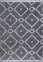 Alfombra de felpa con borlas y diamantes de estilo marroquí Mercer Shag